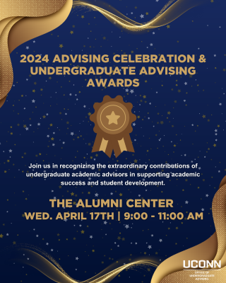 2024 Advising Celebration & undergraduate advising awards flyer
